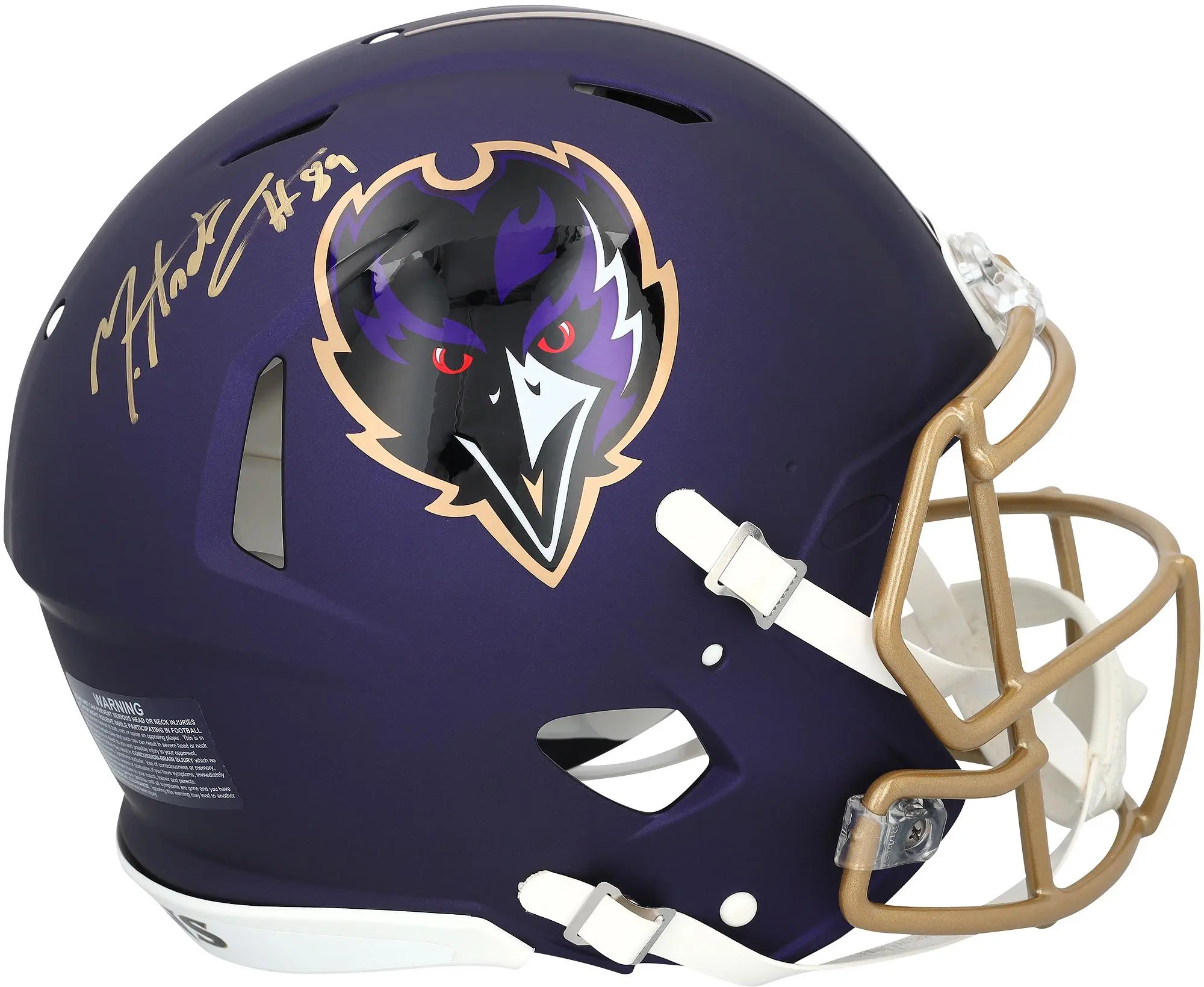 Mark Andrews Baltimore Ravens Autographed Riddell 2024 Alternate Speed Authentic Helmet - Fanatics Authentic Certified
