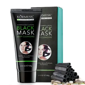 KORMESlC activated bamboocharcoal black peel off mask 100g toremove blackheads