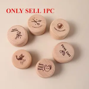 Beech Wood Baby Keepsake Box, Tooth & Umbilical Cord Memorial Box, Growth Milestone Treasure Chest, Perfect Gift for New Parents