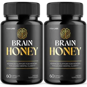 (2 Pack) Brain Honey Nootropic Natural Brain Supplement Brain Honey 120 Capsules