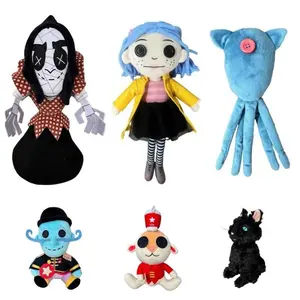 Coraline & The Secret Door Plush Set, Viral Horror Movie Collectible Stuffed Dolls, Unique Gift for Fans & Kids