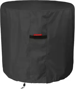 AC Covers  Heavy Duty Round Air Conditioner Cover for Outside Unit Up to 34''D x 30''H, Black