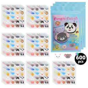600pcs Cartoon Acne Patches, Face Water Gel Absorption Cover, Tea Tree Acne Patch, Cute Star Shape Acne Stickers