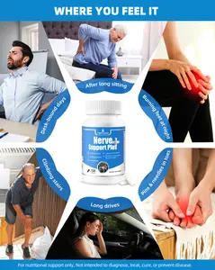 HERBGREAT Sciatic Nerve Health Support Supplement 120 Capsules with Turmeric Extract, Vitamin C, B2, Alpha-Lipoic Acid, Acetyl-L-Carnitine & 300mg Alpha Lipoic Acid for Joint & Muscle Pain Relief