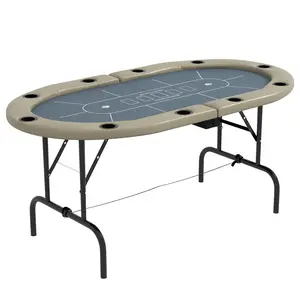 Mission Contemporary Foldable Poker Table
