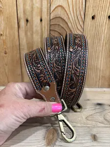 Tooled Leather Purse Straps!
