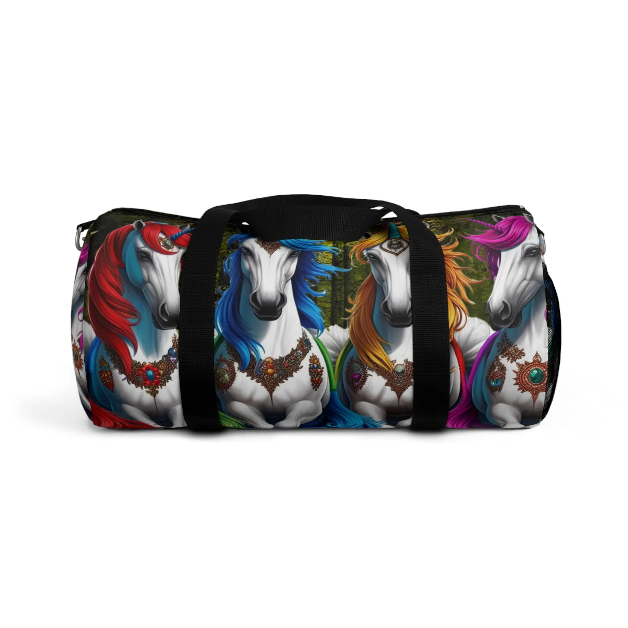 Duffel Bag - Unicorn of a Different Color, Colorful & Unique Design, 100% Polyester, Zipper Closure, Adjustable Strap, Multiple Compartments, US Assembled