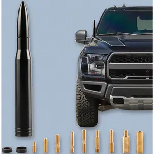 Universal Car Antenna Replacement Compatible with Ford, Dodge, Chevrolet, GMC, Jeep, Toyota Truck Replacement Antenna - Made of Rugged Billet and Aluminum, Black, Car Accessories