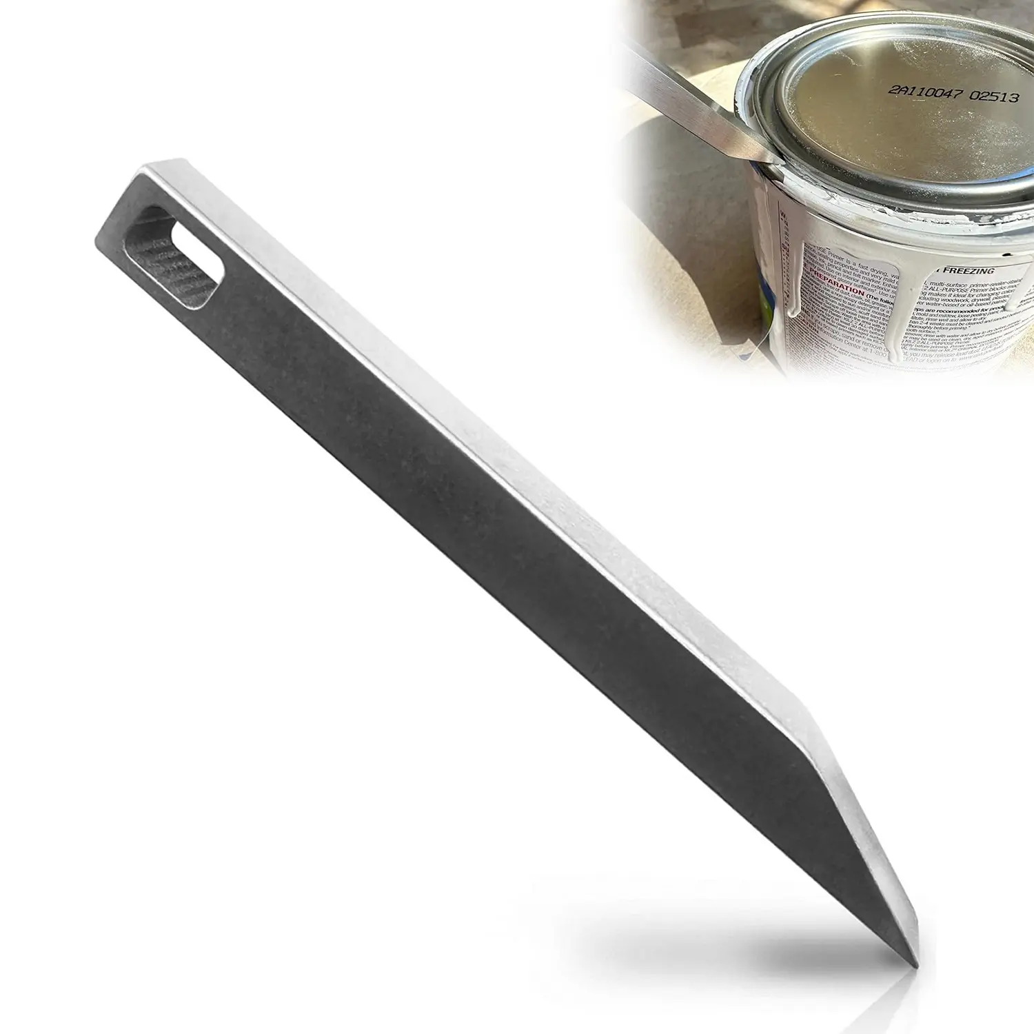VAYWET The Mighty Bar - for Bottle cap, sticker remover, Open box Super Strong Stainless Steel Pry Bar Everyday Tasks EDC Mini Prybar EDC for Keychain Accessories Pry Bar Tool (No ring) Portable Household Multifunctional, Small Keychain Accessories