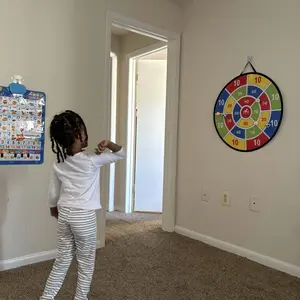 Random-Color Sticky Ball Dart Board Set with 12pcs Small Balls (1 Set), Indoor Sports Dart Board Toy, Parent–Child Interactive Toy Sports Game, Darts Board