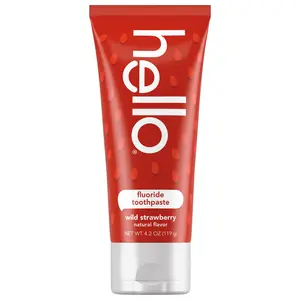 hello kids natural wild strawberry fluoride toothpaste