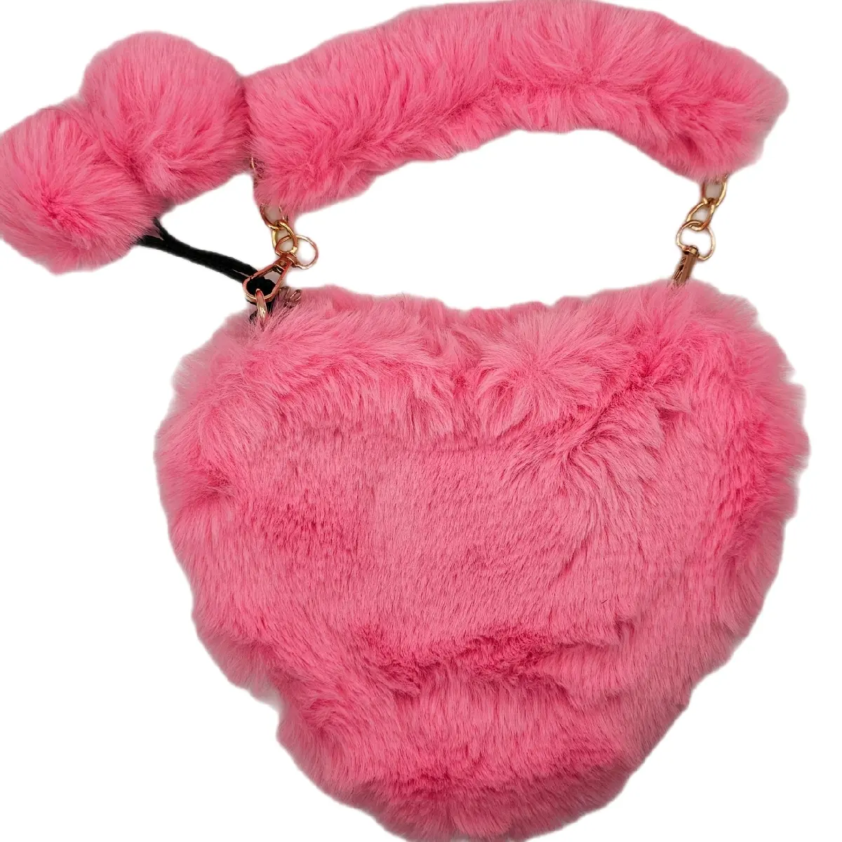Heart Shaped Blush Purse pink/black/red