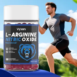 Vyxen 7 in 1 Nitric Oxide Supplement with L-Arginine Gummies ,Men's Vitality Supplement for Energy and Focus, Healthy Blood Flow, Cardiovascular Health, with L Arginine & L Citrulline - 60 capsules
