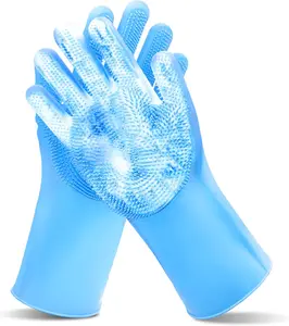 Pet Grooming & Bath Gloves for Dogs & Cats – Heat Resistant Silicone with High-Density Teeth, Five-Finger Massage & Scrubber, Ideal for Bathing & Grooming – Perfect Gift for Valentine’s, Easter & Birthdays