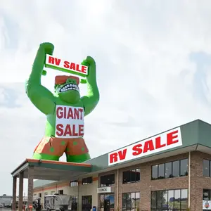 22ft Tall Giant Inflatable Gorilla for RV Dealership Rooftop Promotions