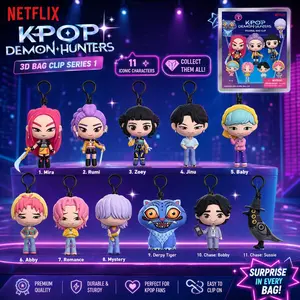 Netflix Official Kpop Demon Hunters 3D Foam Bag Clip, Blind Bag Series 1 Mystery Anime Keychain, Keychain Figure, Collectible Surprise Gift for Fans, Randomized Characters