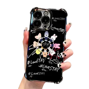 Popular Kpop Cartoon Phone Case Suitable For Iphone 17, 16, 15, 14, 13, 12, 11 Pro Max Air X XSMAX  Plus, Shockproof Transparent Soft Back Cover, Phone Case, Handy Cover