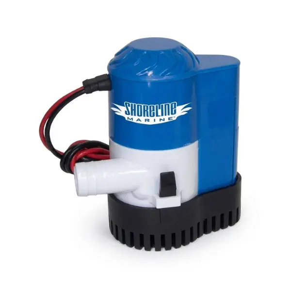 Shoreline Marine 12V 800 GPH Automatic Bilge Pump with Float Switch, 3/4" Hose Barb, Compact Boat Water Pump