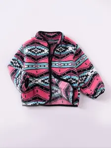 Girls' Fleece Lined Jacket Coat, Thick Warm Winter Outerwear for Kids, Casual Comfy Jacket, Casual Fashion Design, Perfect for Fall & Winter Seasons