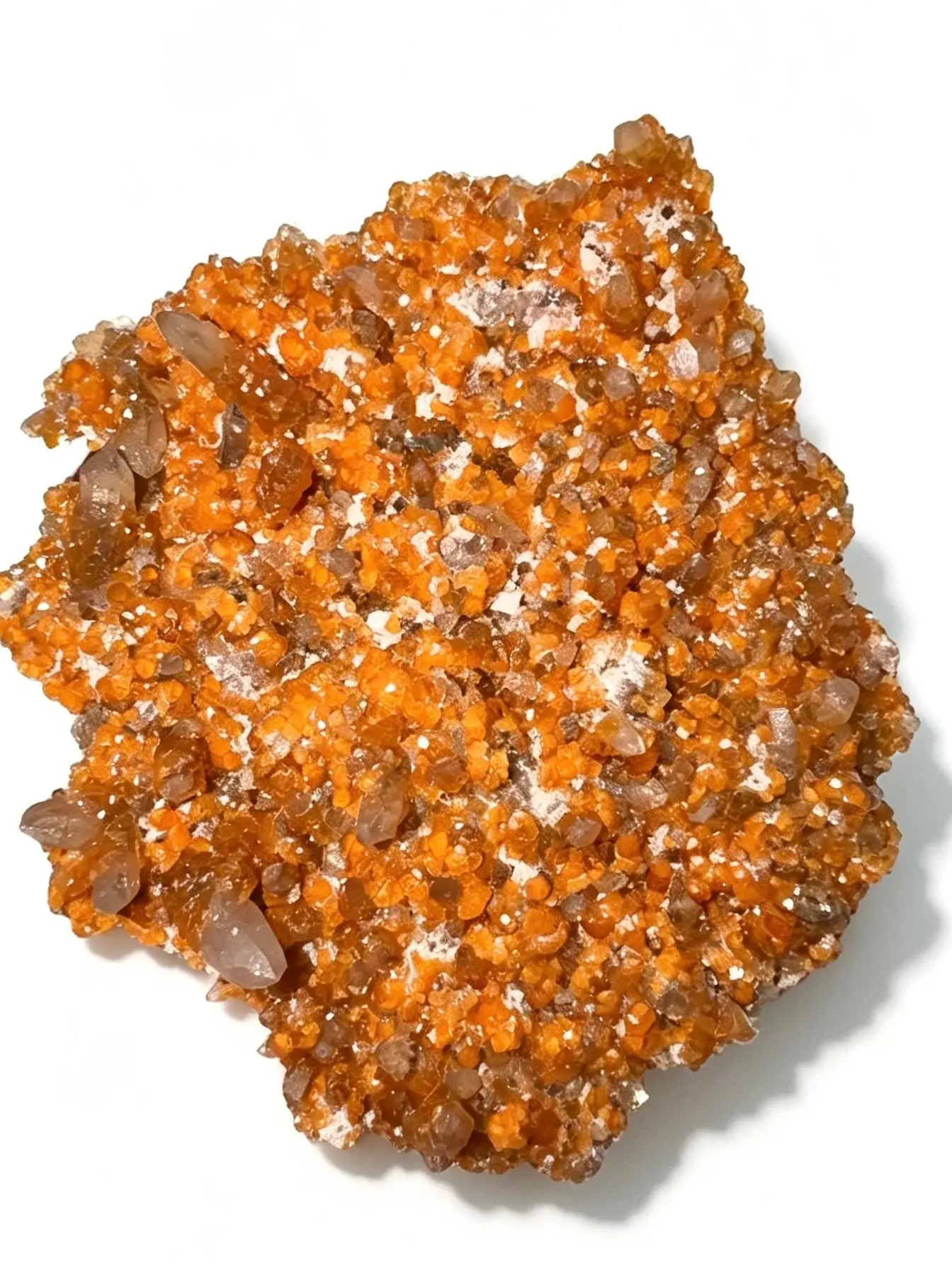Orange Crystal Cluster Ornament, High-quality Crystal Chunk Hand Piece for Landscape Decoration & Collection