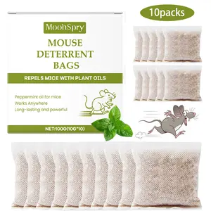 Mouse Repellent Pouches , Indoor/Outdoor/Car Engine Protection, Long-Lasting Peppermint Oil Formula, Safe for Pets & Kids, 30-60 Days Effective Mouse Deterrent