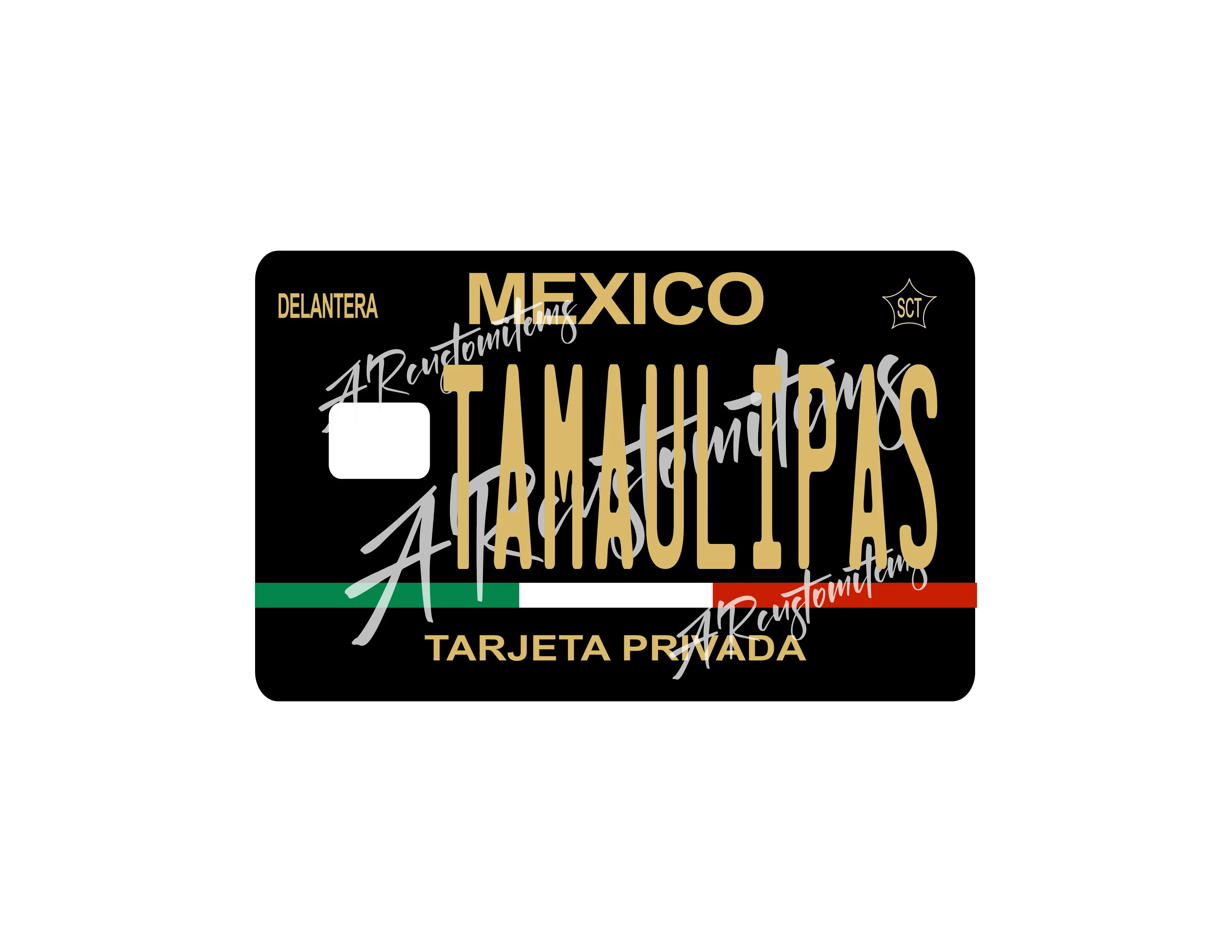 Pegatinas decorativas Tamaulipas para tarjeta de debito, 2 unidades