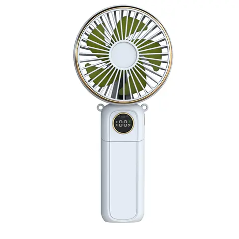 fan portable, 3-in-1 Folding Handheld/Neck/Desktop Portable Turbine Fan, Quiet Fan with Base, USB rechargeable portable fan, 6-Speed Adjustable Pocket Cooling Fan for Travel/Camping/Office/Makeup use little, Multifunction Rechargeable Fan,, Rechargeable P