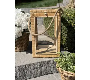 Simply Stunning Tall Rattan Shadow Box Lantern by Janine Graff