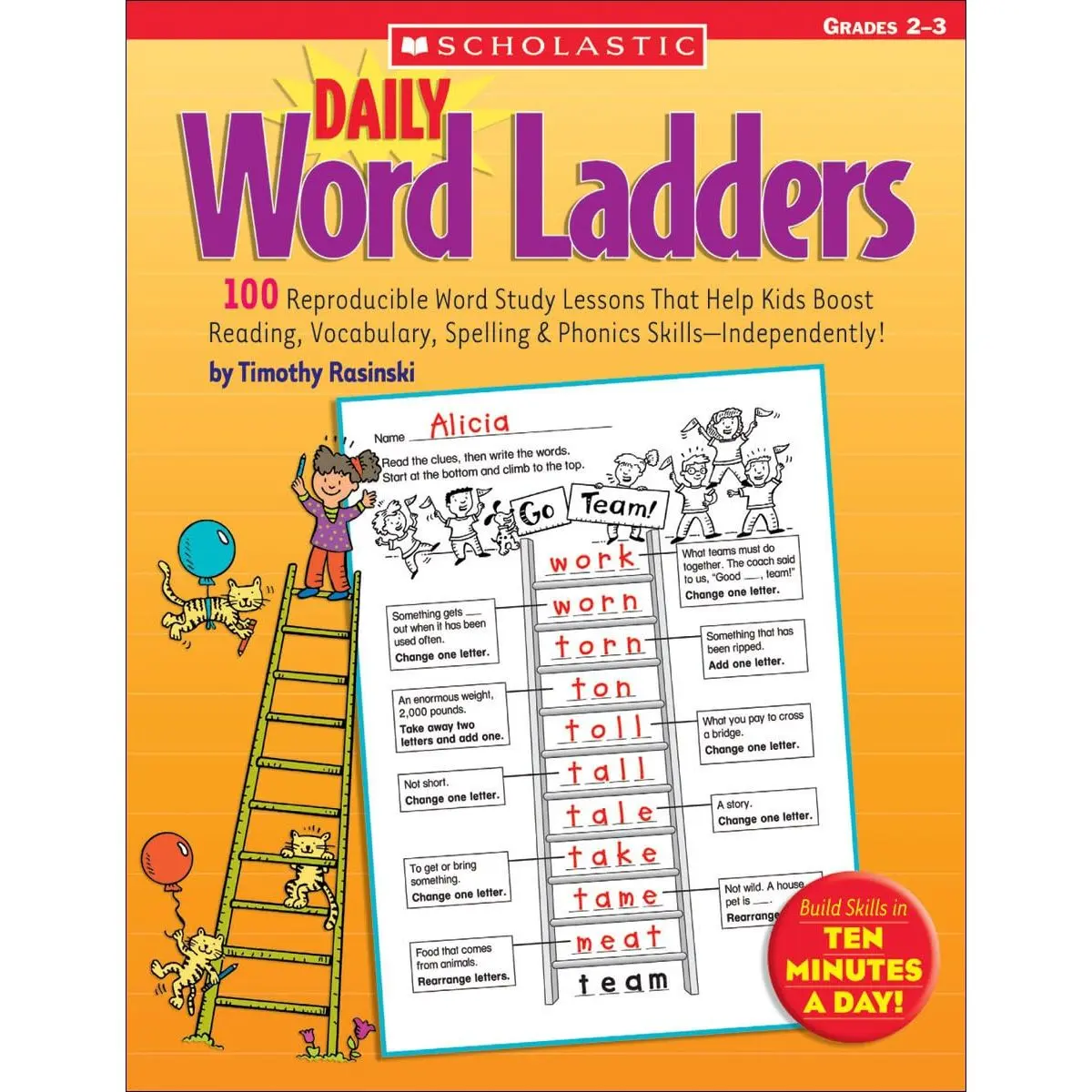 Daily Word Ladders: Grades 2-3: 100 Reproducible Word Study Lessons That Help Kids Boost Reading, Vocabulary, Spelling & Phonics Skills--Independently! Paperback – October 1, 2005