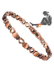 Pure Copper Magnetic Therapy Anklet for Women, Designed for Arthritis Sufferers, Reduces Pain & Swelling, Improves Blood Flow, Heart-Shaped Adjustable Design with Free Sizing Tool Included, Lightweight&Comfortable, Gift Jewelry, Wearable Jewelry