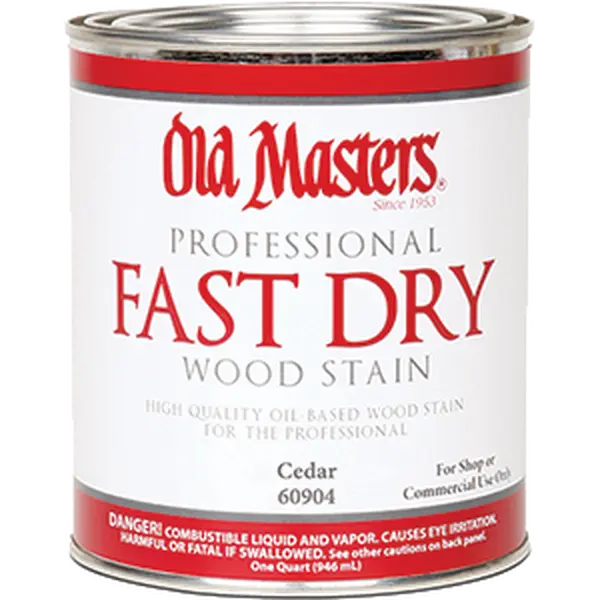 60904 Cedar Fast Dry Wood Stain - 1 Quart, Fast-Drying, Interior Use, Oil-Based