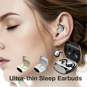 MSHUKCOE Mini Sleep Earbuds Bluetooth 5.3 Light-Weight Headphones, Ultra-Thin Noise Blocking Sleep Headphones, Small Earbuds for Side Sleepers, Invisible Sleep Wireless Earphones for Small Ear heavy bass summerwins