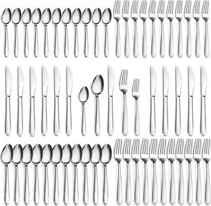 30/60-Piece Silverware Set for 12 Stainless Steel Silverware Set, Include Fork Knife Spoon Set, Mirror Polished, Dishwasher Safe, Cutlery Set for Home Kitchen Restaurant