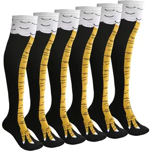 Novelty Funny Chicken Leg Socks for Women Men Crazy Chicken Feet Socks White Elephant Gifts for Adults