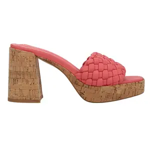 Shu Shop Womens Gladys Platform Block  Casual Sandals Casual High Heel 3" & Up - Pink