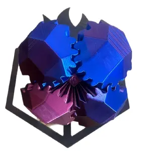 3D Gear Rotating Ball 3D Printed Gear Rotating Ball Fingertip Decompression Tool Anxiety Relief Tool Desk Ornaments for Teenagers Adults Stress Relieving Accessory
