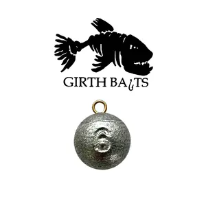 50 Ct. 6 oz Cannon Ball Sinker for Fishing - Perfect for Trout and Bass