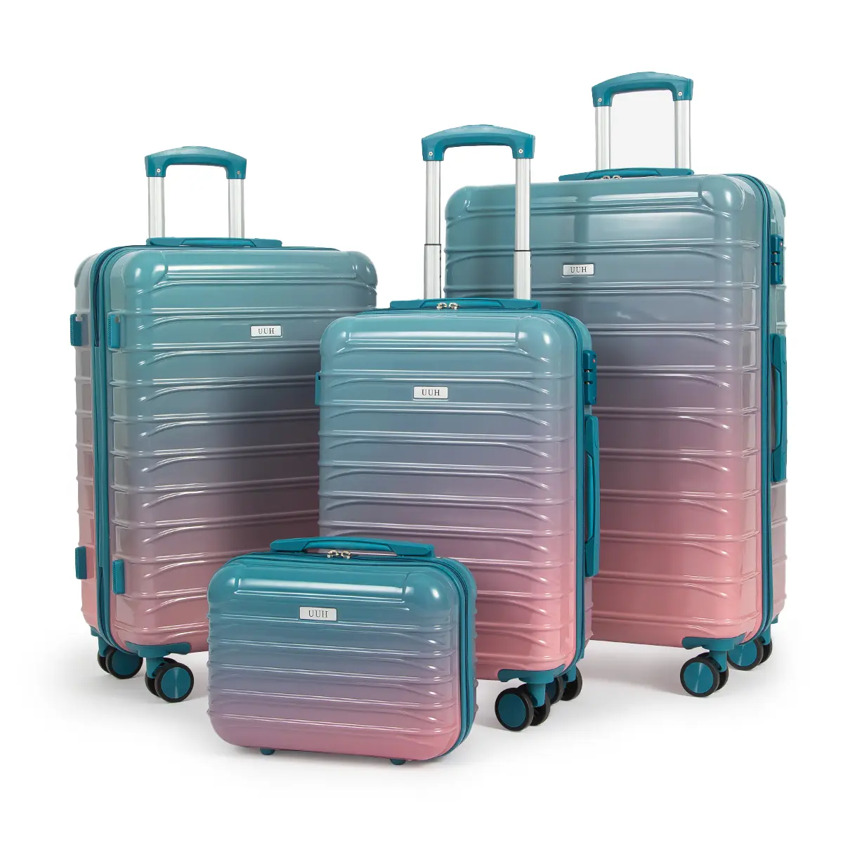 UUH Luggage Sets(4pcs/6pcs/7pcs/8pcs) with TSA Locks - Suitcase for Travel, Basic Functional Luggage TSA Lock Spinner Wheels Lightweight–Affordable Entry-Level Option