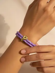 Dopamine Colorful Rope 26 Letters Bracelet, Letter Link Bracelet, Handwoven Wristband for Men and Women, Unisex Fashion Accessory, Unique Gift Idea