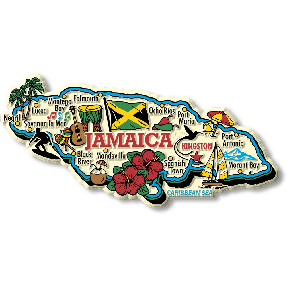 Jamaica Jumbo Country Magnet by Classic Magnets