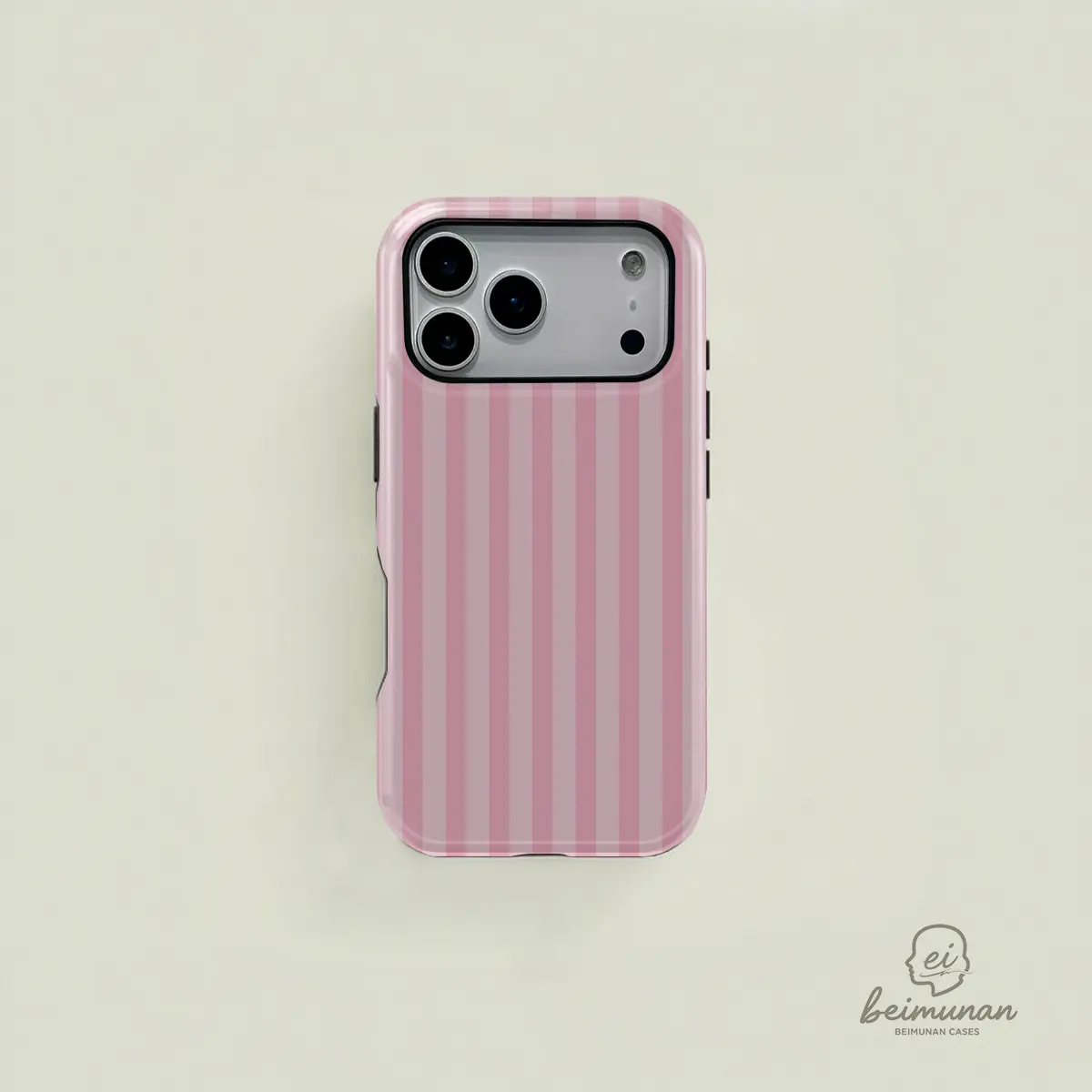 Light Pink Stripe Phone Case | Fashion | Cute | Girly 2-in-1 phone case with durable, shock-absorbing, and stylish design. Compatible with Iphone 11, 12, 13, 14, 15 16 17 Pro Max and Pro Plus series A new phone case with creative design, perfect as a gif