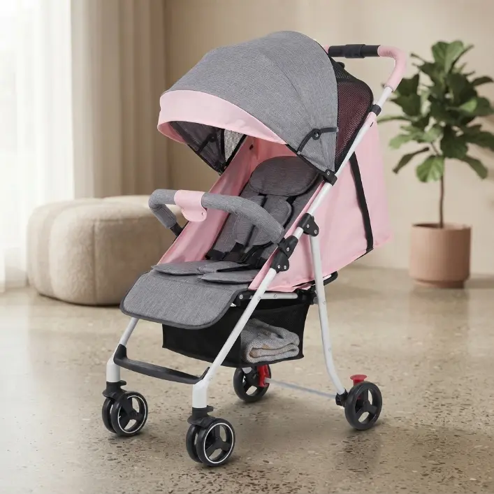 Convenient baby strollers – lightweight, with compact folding, equipped with a sunshade, etc. – umbrella-style sunshade travel strollers and more, grey