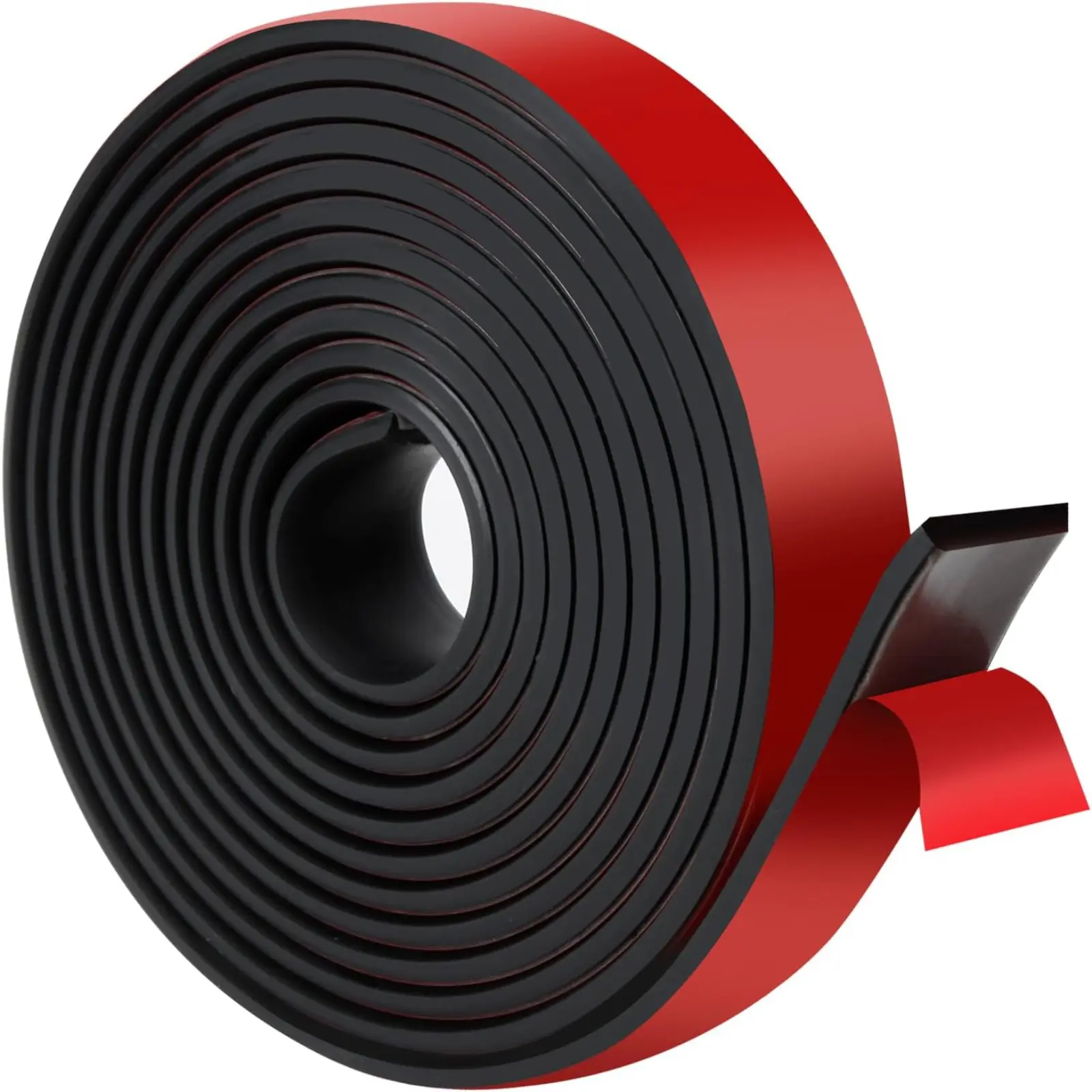 Adhesive Rubber Strips - Self-Stick Neoprene Solid, 1in Wide, 1/8 inch Thick, 10ft Long Flexible Sealing Rolls for Gaskets, DIY Projects, Seals