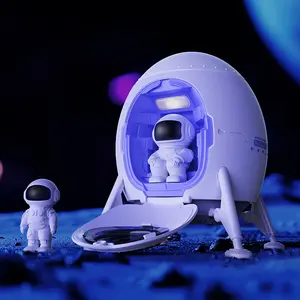 Starry Sky Theme Bedside Projector with Adjustable Speed and Brightness Features Two Astronauts for Cozy Atmosphere tv stick smartphone Android 4K WiFi Speaker   Portable Smart Mini Keystone Correction