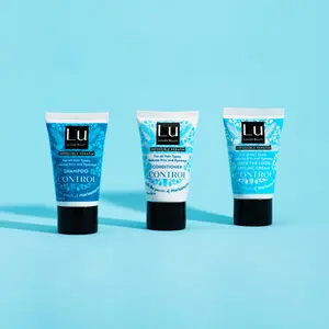 Lu Control Travel Starter Kit Collection 3-Piece Anti-Frizz Hair Set TSA-Friendly - 1oz Shampoo, 1oz Conditioner, 1oz Styling Cream (Total 3 oz)