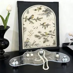 Creative Luxury Irregular Cloud Tray, Perfume Cosmetics Jewelry Storage, Tea Set Bedroom Entryway Decor, Wedding Photography Prop, Makeup Cosmetic Organizer, Decoration