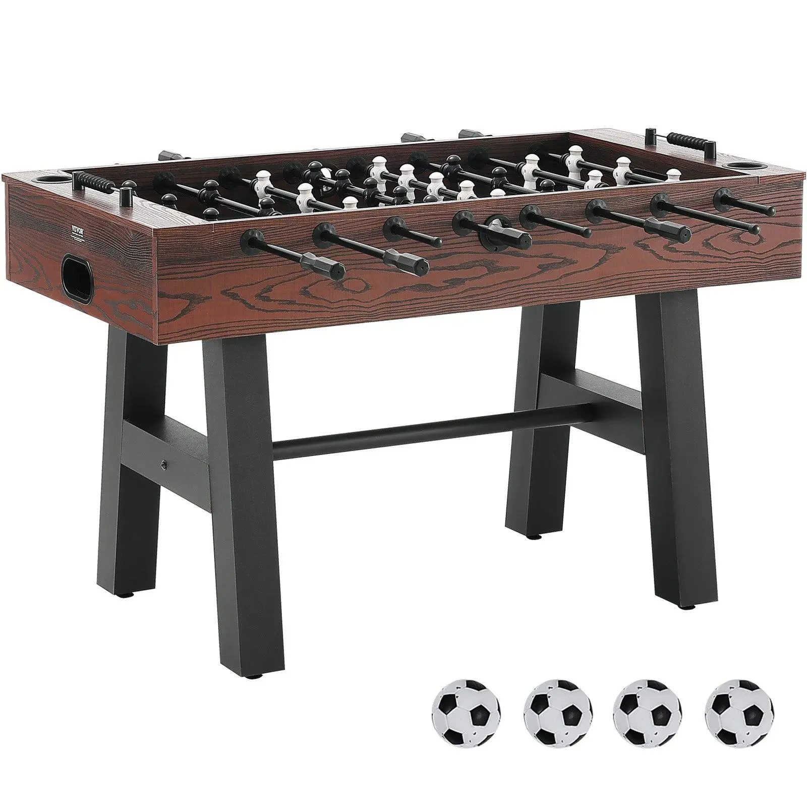 【SummerFinds】VEVOR Foosball Table,  , 55 inch Standard Size Foosball Table, Indoor Full Size Foosball Table for Home, Family, and Game Room, Soccer with Foosball Table Set, Includes 4 Balls and 2 Cup Holders
