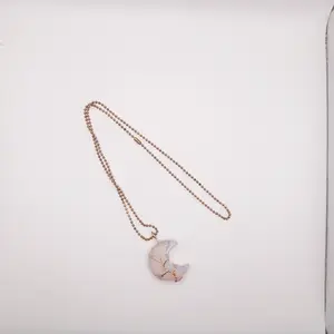 Lunar Serenity Clear Quartz Moon Necklace - Chalice of Casamajor