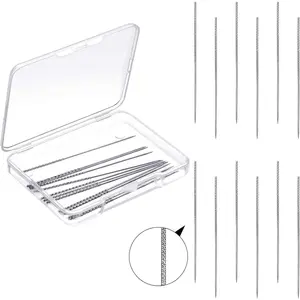WILLBOND 12 Pieces Snag Nab It Tools 2.36 Inches Snag Repair Needle Tool Woven and Knits Sewing Stitching Needle Tools for Knitted Woven Cloth Garments Drapes(Sliver,2.36 Inches)