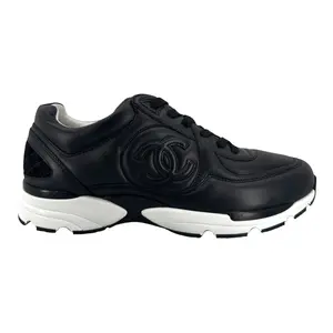Chanel CC Logo Trainer Low Leather Black